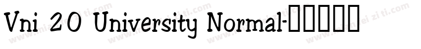 Vni 20 University Normal字体转换